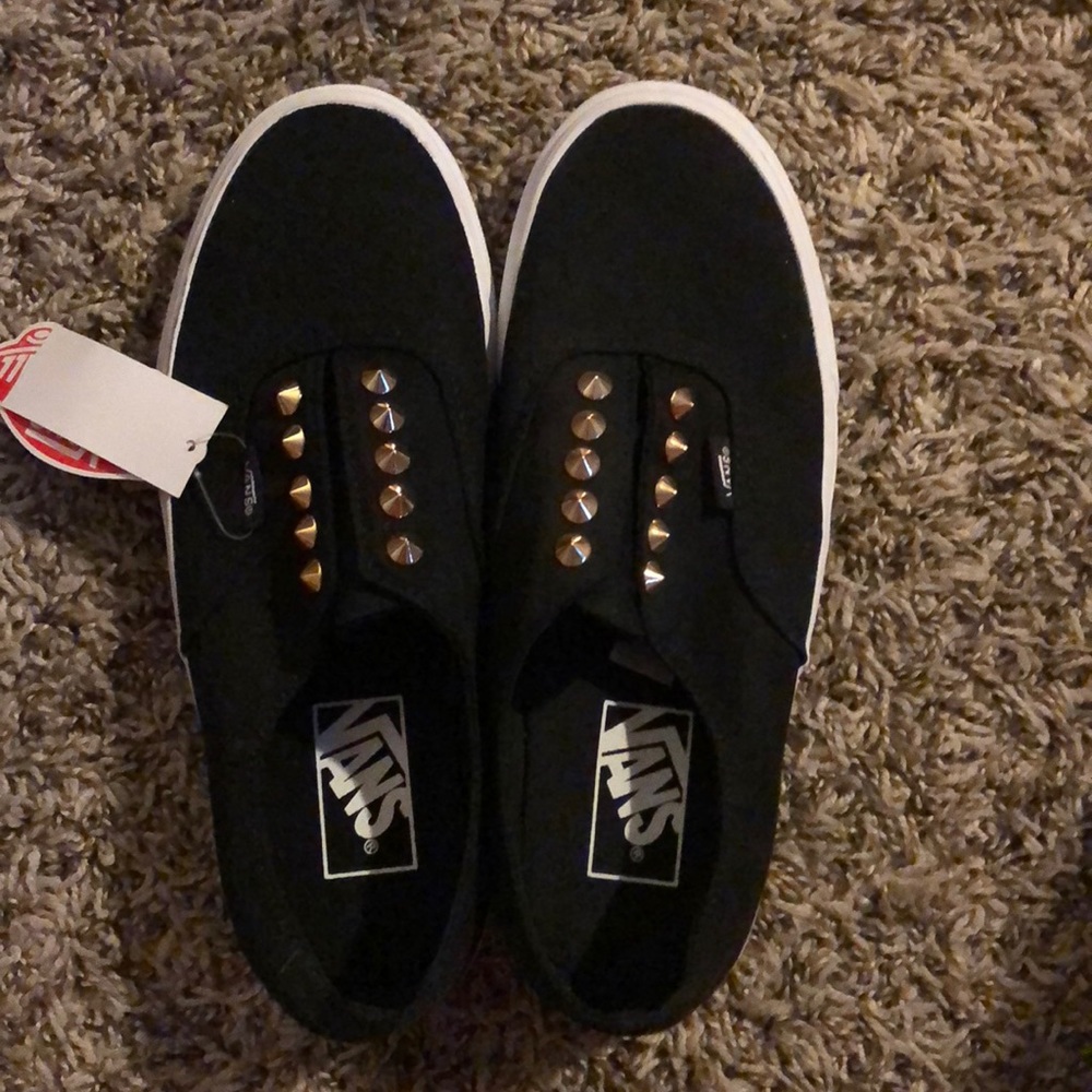 Slip on Black Vans with Studs